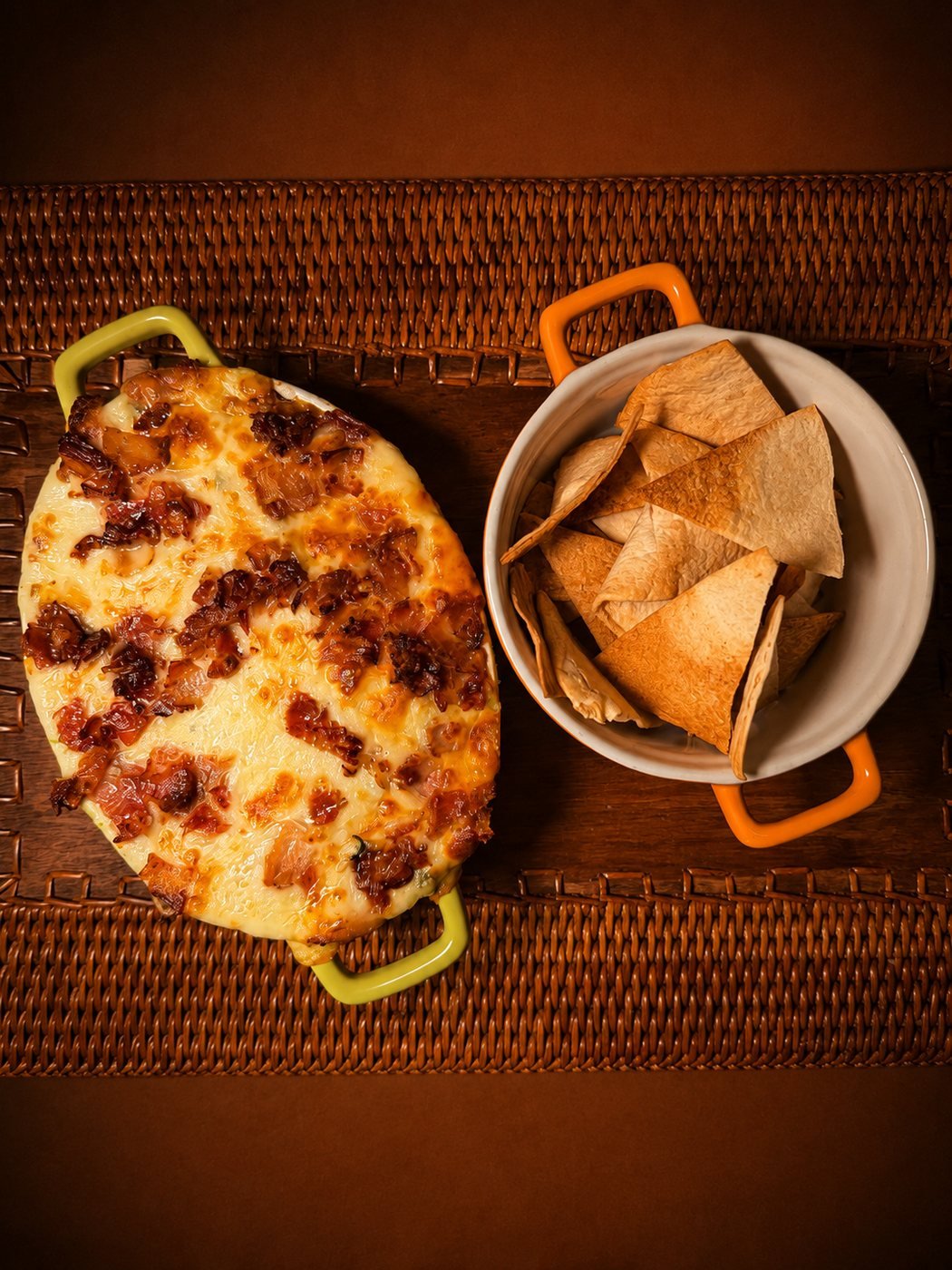 Dip de Espinaca con chips