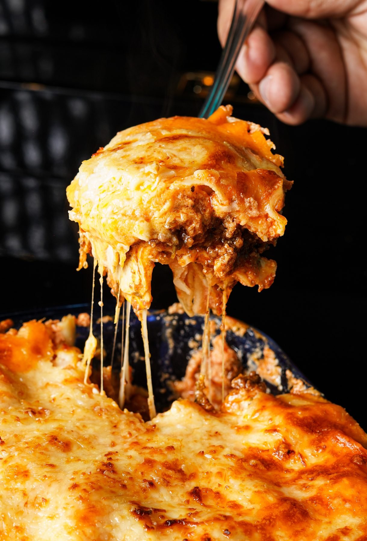 Lasaña clásica boloñesa gratinada